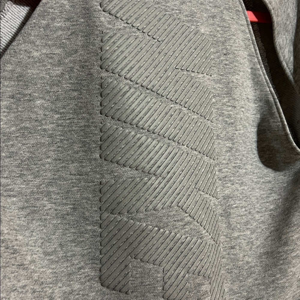 Nike Grey Cropped Crew Sweatshirt Vented Back and Logo - Picture 5 of 5